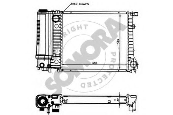 SOMORA 040240 Радиатор, охлаждение двигателя для BMW 3 (Бмв 3) SOMORA 040240 Радиатор, охлаждение двигателя для BMW 3 (Бмв 3)