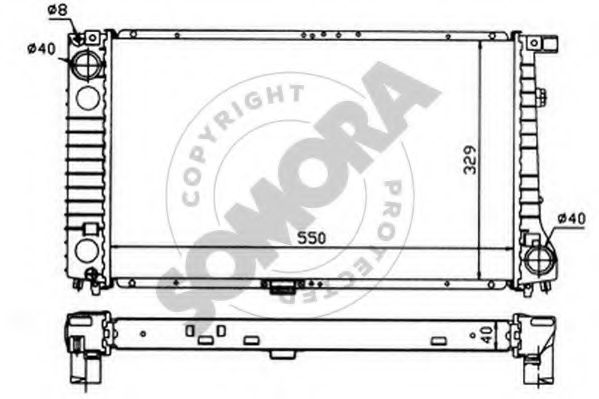SOMORA 040342 Радиатор, охлаждение двигателя 