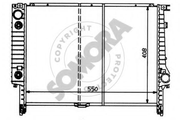 SOMORA 040343 Радиатор, охлаждение двигателя 