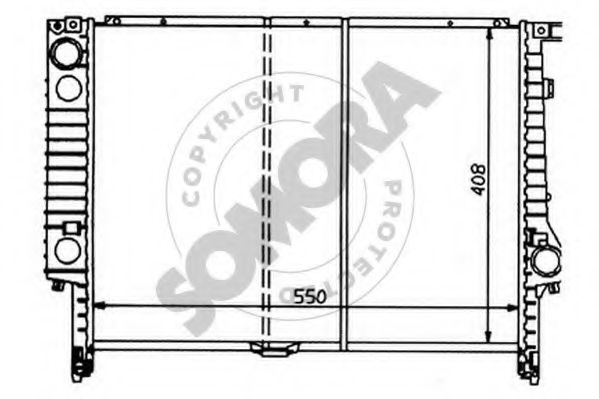 SOMORA 040344 Радиатор, охлаждение двигателя 