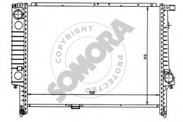 SOMORA 040345 Радиатор, охлаждение двигателя 