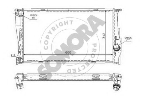 SOMORA 040740A Радиатор, охлаждение двигателя 