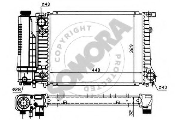 SOMORA 041144 Радиатор, охлаждение двигателя для BMW 3 (Бмв 3) SOMORA 041144 Радиатор, охлаждение двигателя для BMW 3 (Бмв 3)