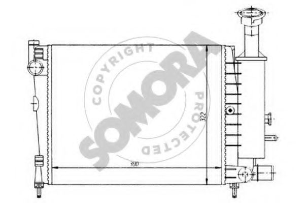 SOMORA 050041 Радиатор, охлаждение двигателя 