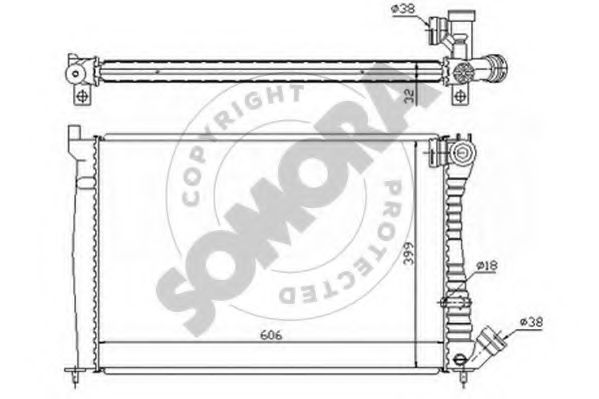 SOMORA 052144A Радиатор, охлаждение двигателя для CITROëN (Cитроëн) SOMORA 052144A Радиатор, охлаждение двигателя для CITROëN (Cитроëн)