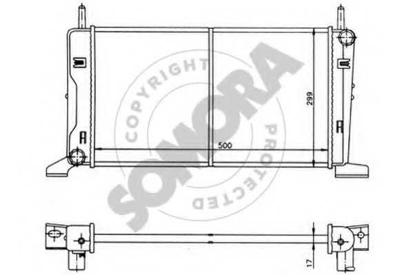 SOMORA 091240 Радиатор, охлаждение двигателя 