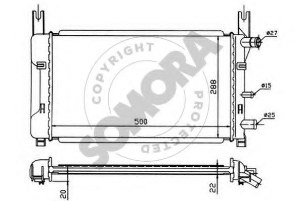 SOMORA 092140 Радиатор, охлаждение двигателя для FORD FIESTA (Форд Фиэста) SOMORA 092140 Радиатор, охлаждение двигателя для FORD FIESTA (Форд Фиэста)