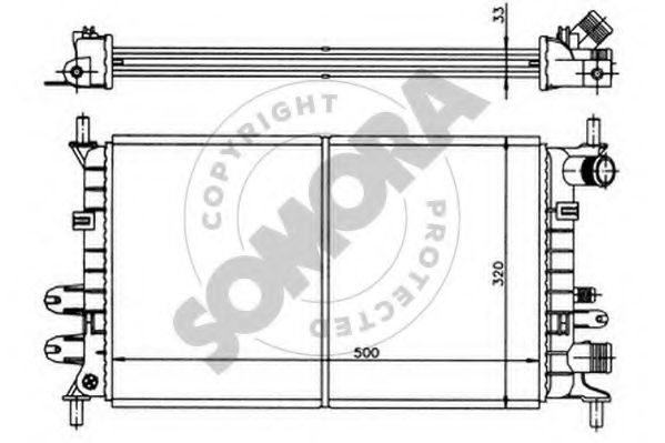 SOMORA 093140 Радиатор, охлаждение двигателя 