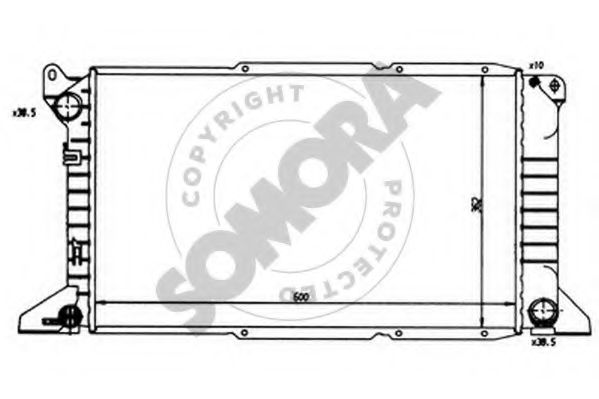 SOMORA 094341 Радиатор, охлаждение двигателя 