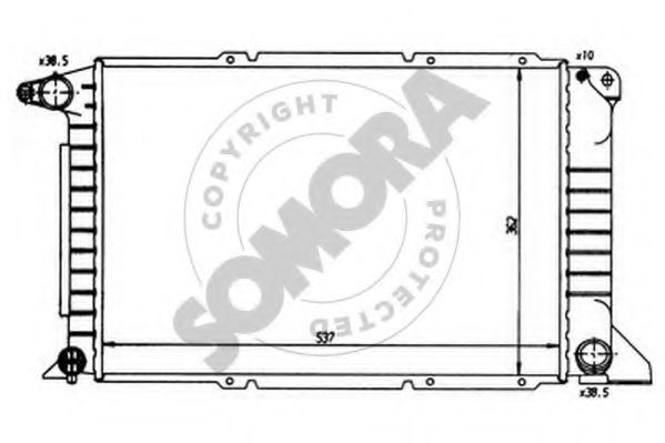 SOMORA 094342 Радиатор, охлаждение двигателя 