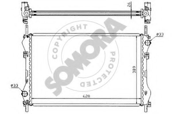 SOMORA 094440 Радиатор, охлаждение двигателя 