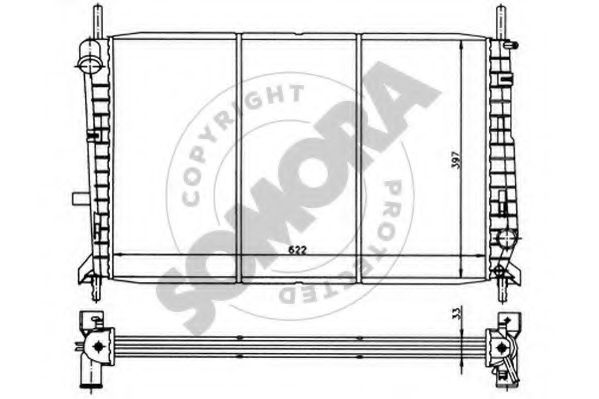 SOMORA 095042 Радиатор, охлаждение двигателя для FORD MONDEO (Форд Мондэо) SOMORA 095042 Радиатор, охлаждение двигателя для FORD MONDEO (Форд Мондэо)