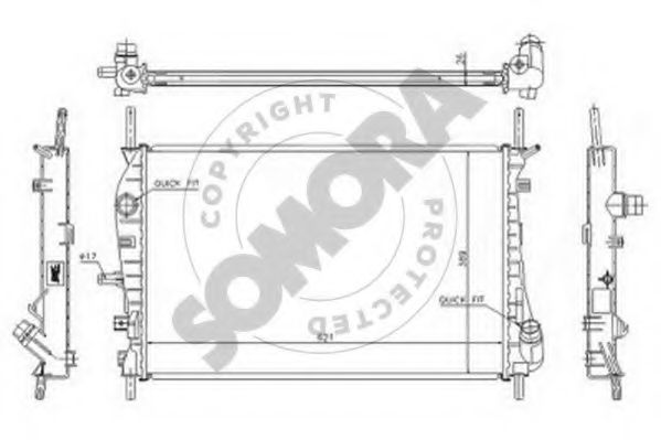 SOMORA 095242 Радиатор, охлаждение двигателя 