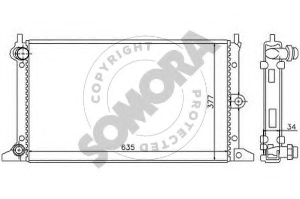 SOMORA 097140 Радиатор, охлаждение двигателя для VOLKSWAGEN SHARAN (Фольксваген Шаран) SOMORA 097140 Радиатор, охлаждение двигателя для VOLKSWAGEN SHARAN (Фольксваген Шаран)