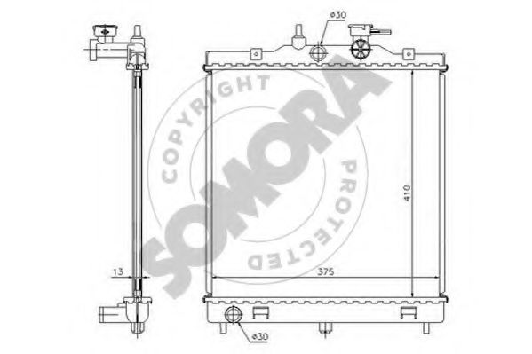 SOMORA 110040 Радиатор, охлаждение двигателя 