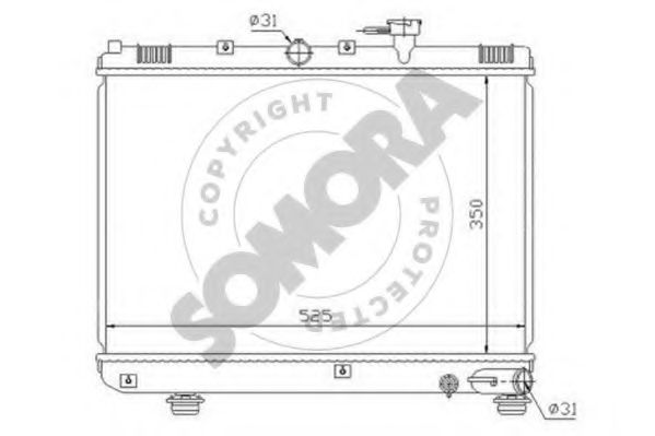 SOMORA 111040 Радиатор, охлаждение двигателя 
