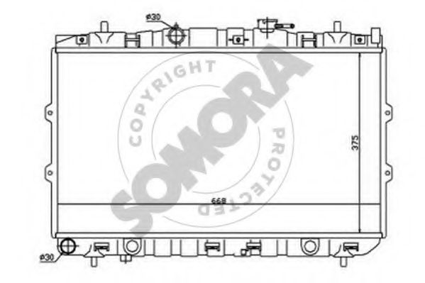 SOMORA 112040 Радиатор, охлаждение двигателя 