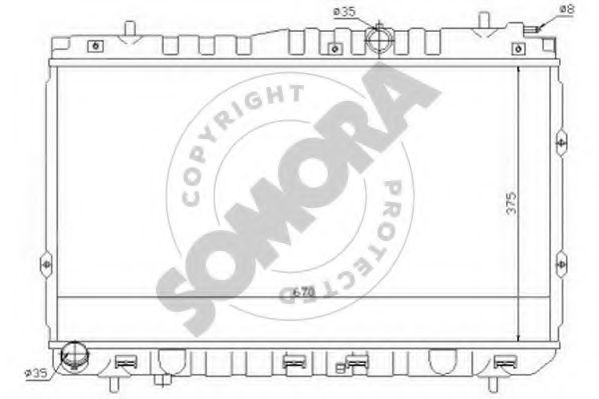 SOMORA 112040A Радиатор, охлаждение двигателя 