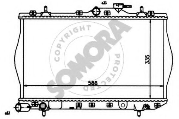 SOMORA 131040 Радиатор, охлаждение двигателя 