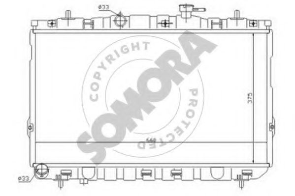 SOMORA 133240 Радиатор, охлаждение двигателя 