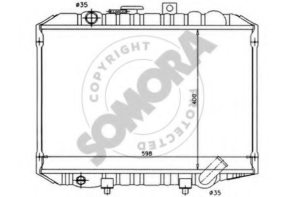 SOMORA 134040 Радиатор, охлаждение двигателя для HYUNDAI (Хендай) SOMORA 134040 Радиатор, охлаждение двигателя для HYUNDAI (Хендай)