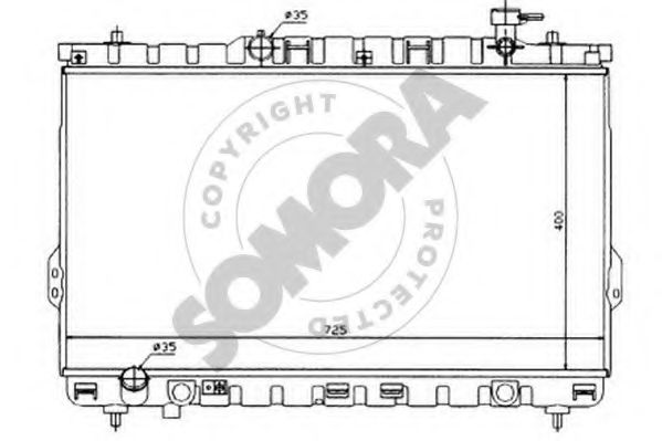 SOMORA 135040 Радиатор, охлаждение двигателя 