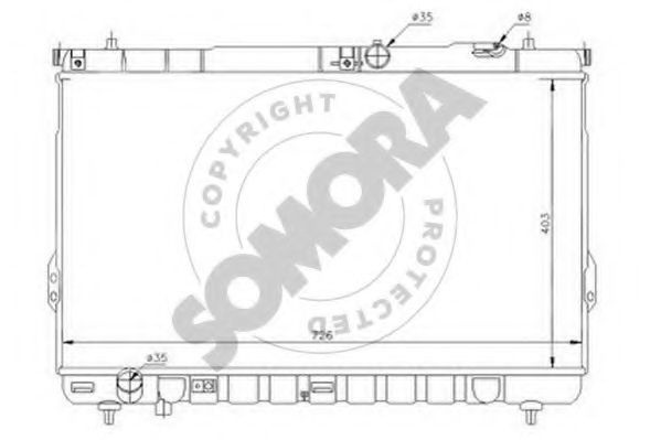SOMORA 135040A Радиатор, охлаждение двигателя 