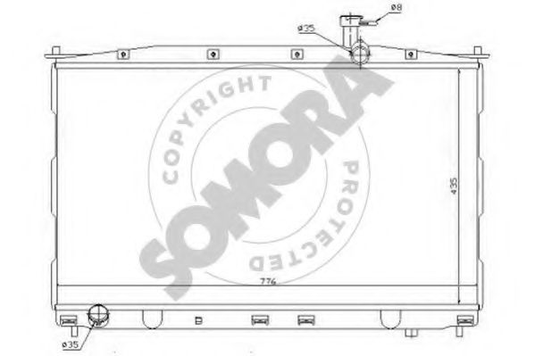 SOMORA 135240A Радиатор, охлаждение двигателя 