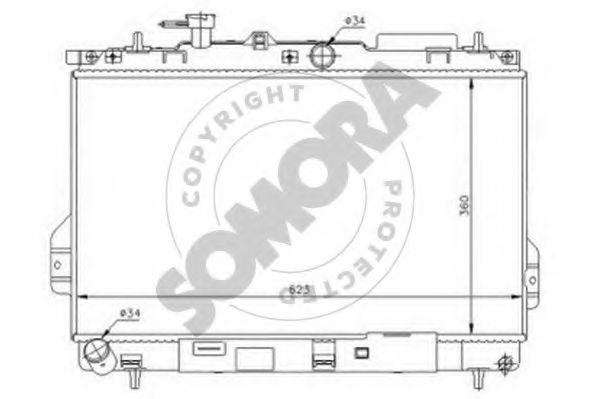 SOMORA 136040 Радиатор, охлаждение двигателя 
