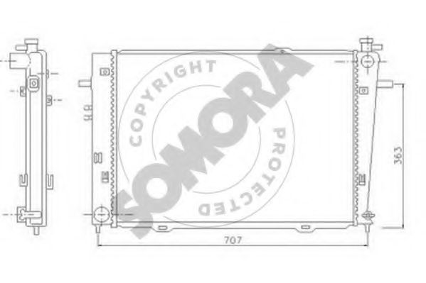 SOMORA 136540A Радиатор, охлаждение двигателя 