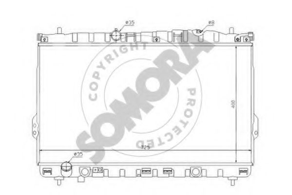 SOMORA 137040 Радиатор, охлаждение двигателя 