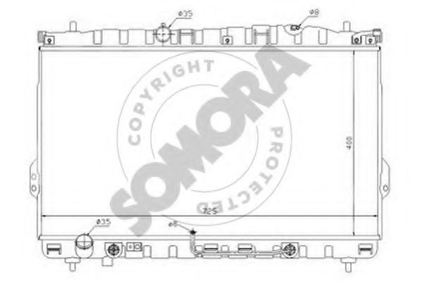SOMORA 137040A Радиатор, охлаждение двигателя 