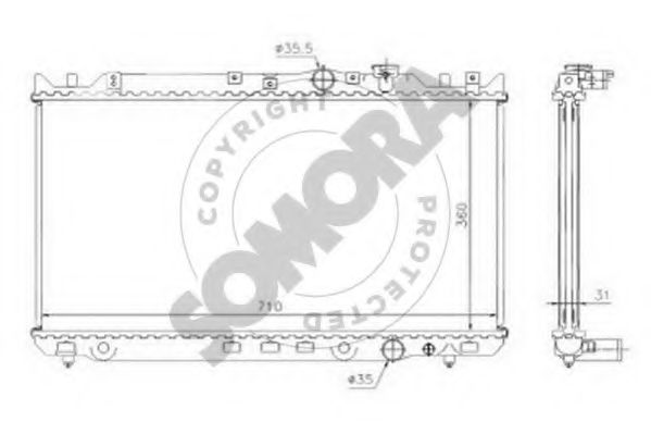 SOMORA 160940 Радиатор, охлаждение двигателя 