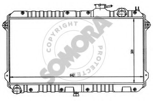 SOMORA 166040 Радиатор, охлаждение двигателя 