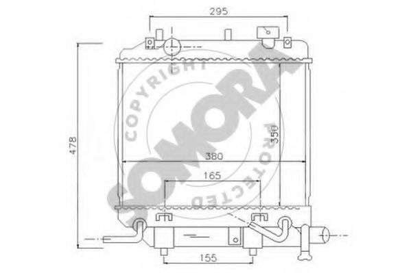 SOMORA 167040A Радиатор, охлаждение двигателя 