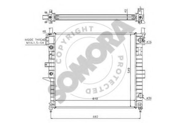 SOMORA 170040 Радиатор, охлаждение двигателя 