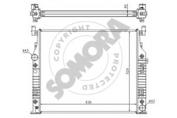 SOMORA 170240 Радиатор, охлаждение двигателя 