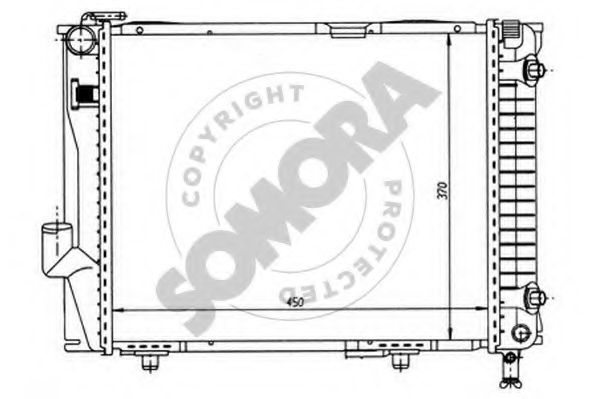 SOMORA 170444 Радиатор, охлаждение двигателя 