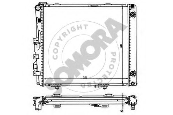 SOMORA 170445 Радиатор, охлаждение двигателя 
