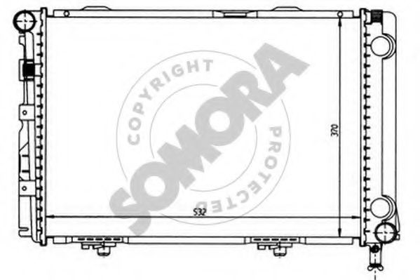 SOMORA 170446 Радиатор, охлаждение двигателя 
