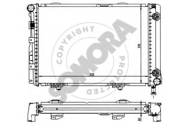 SOMORA 170447 Радиатор, охлаждение двигателя 