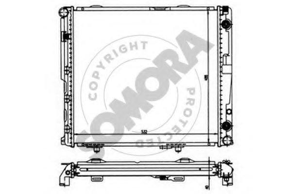 SOMORA 170449 Радиатор, охлаждение двигателя 