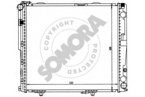 SOMORA 170542 Радиатор, охлаждение двигателя 