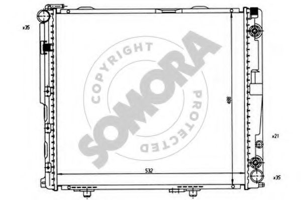 SOMORA 170543 Радиатор, охлаждение двигателя 