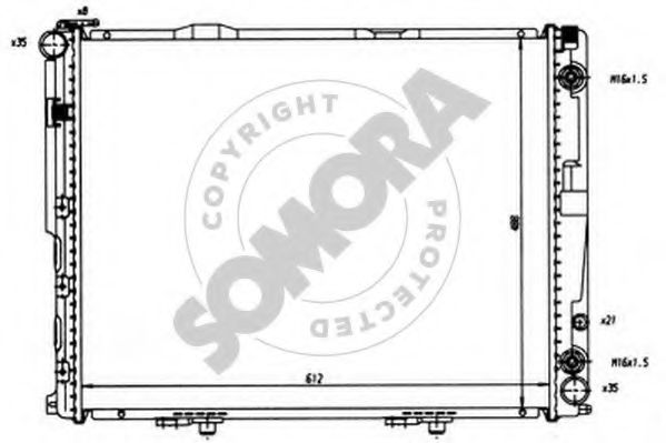 SOMORA 170544 Радиатор, охлаждение двигателя 