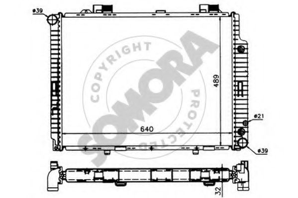 SOMORA 170644 Радиатор, охлаждение двигателя 