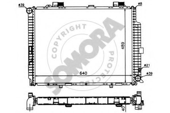 SOMORA 170645 Радиатор, охлаждение двигателя 