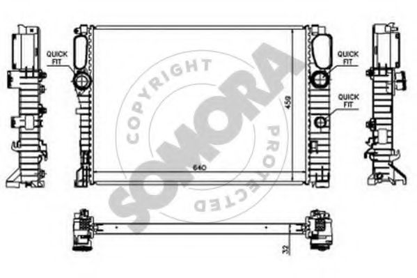 SOMORA 170843 Радиатор, охлаждение двигателя 