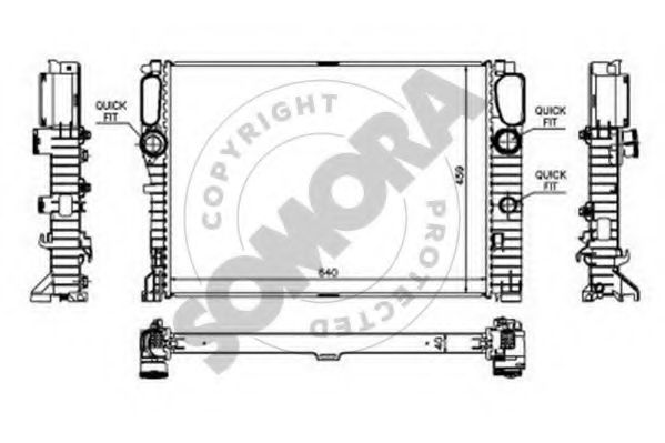 SOMORA 170844 Радиатор, охлаждение двигателя 