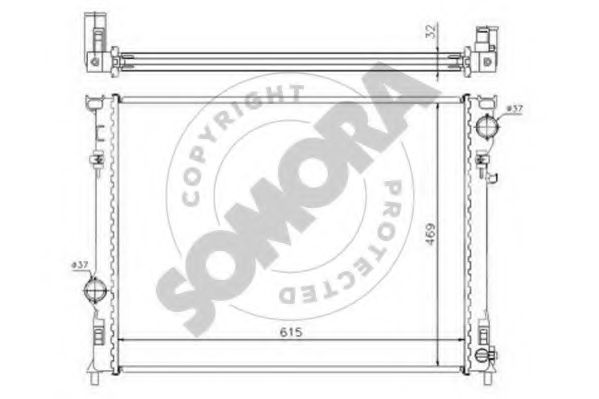 SOMORA 171040 Радиатор, охлаждение двигателя 